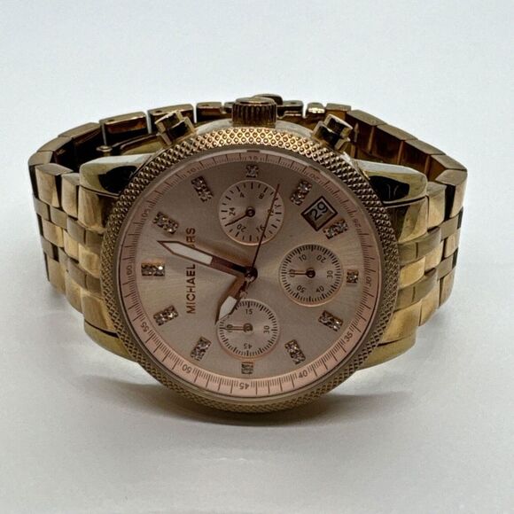 Michael Kors Ritz MK6077 Women\'s Rose Gold Analog Dial Quartz Wrist Watch JNA295 main image 7